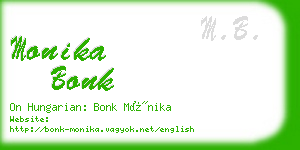 monika bonk business card